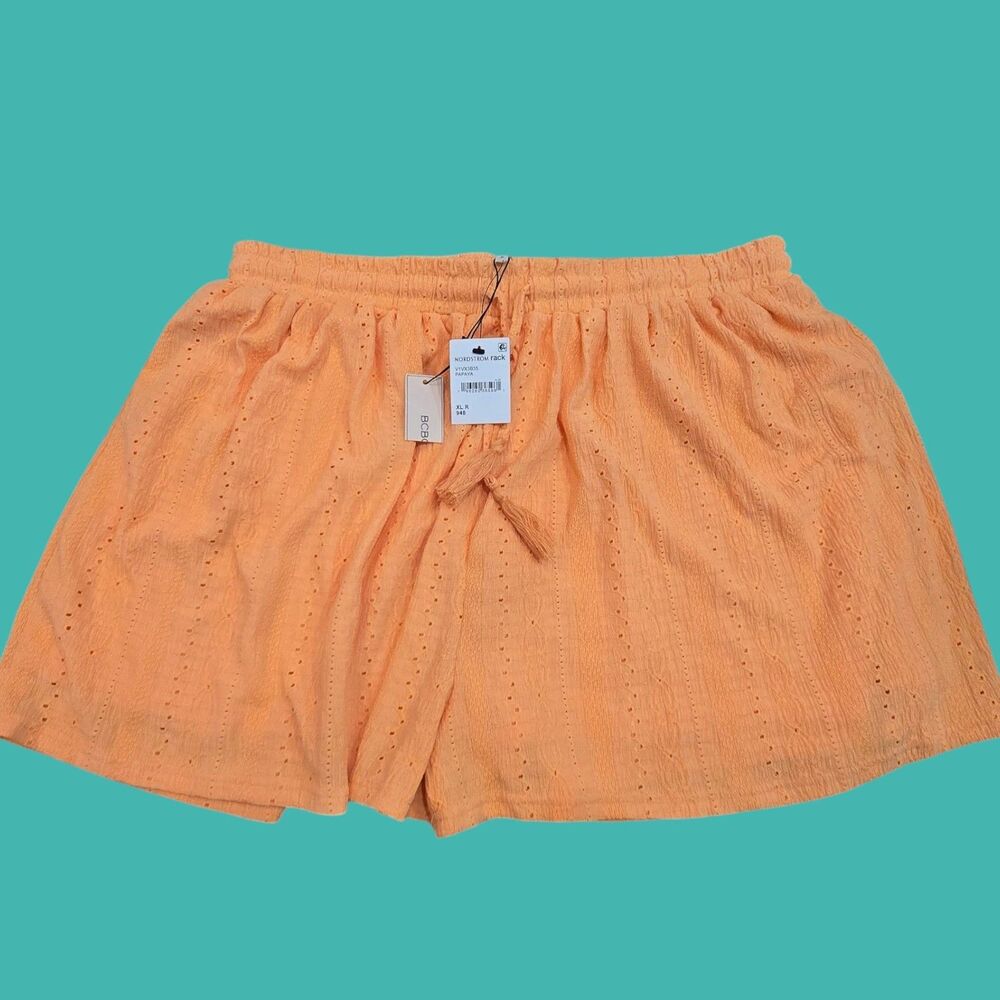 NEW BCBGeneration Ladies XL Relaxed Flowy Shorts Paperbag Drawstring High Waist